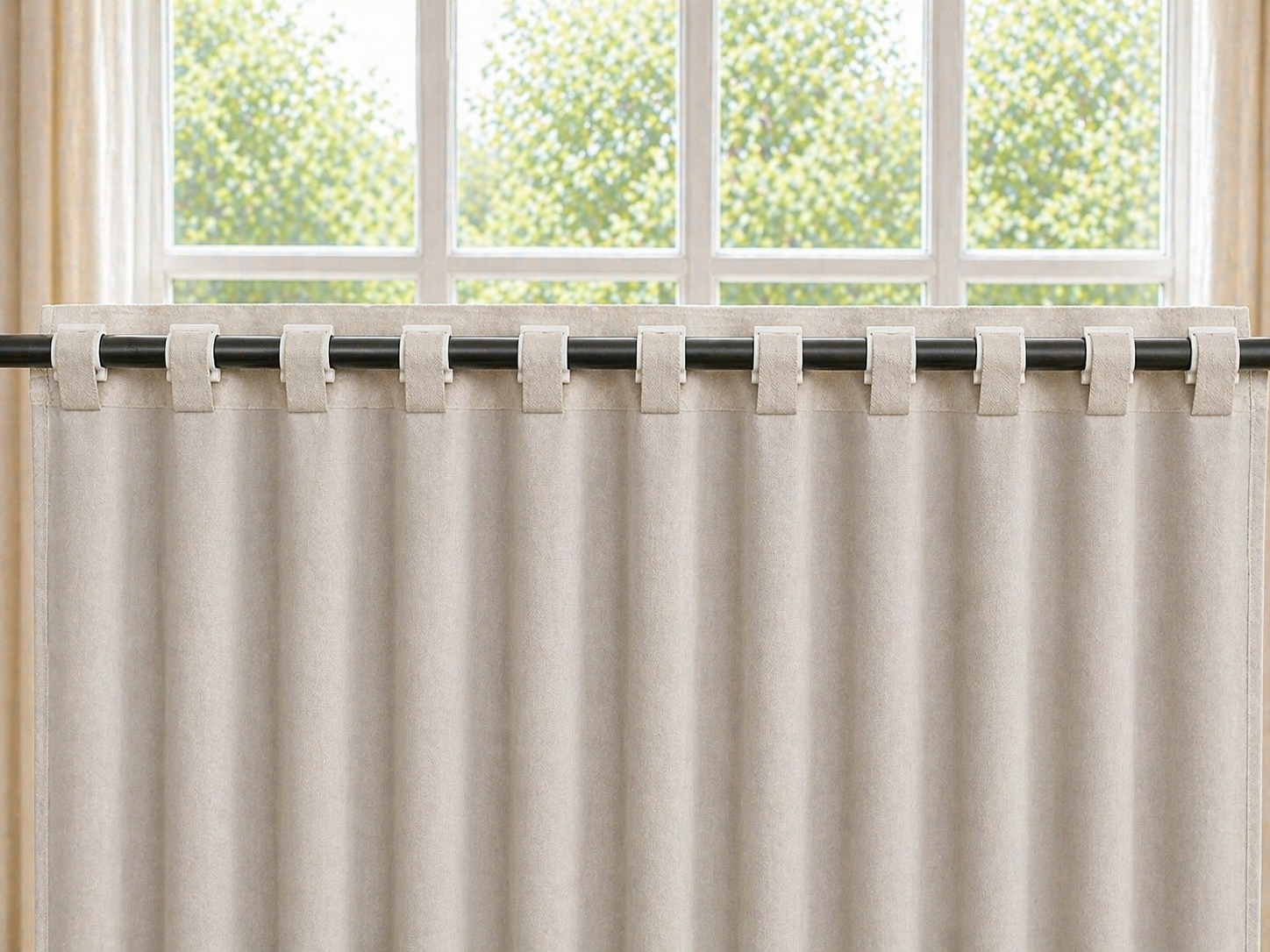 Curtain gliding effortlessly with SilkSlide clips, perfect pleats